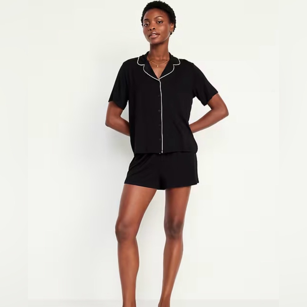 *NWT* Old Navy Size Large Sunday Sleep Knit Jersey Short Set